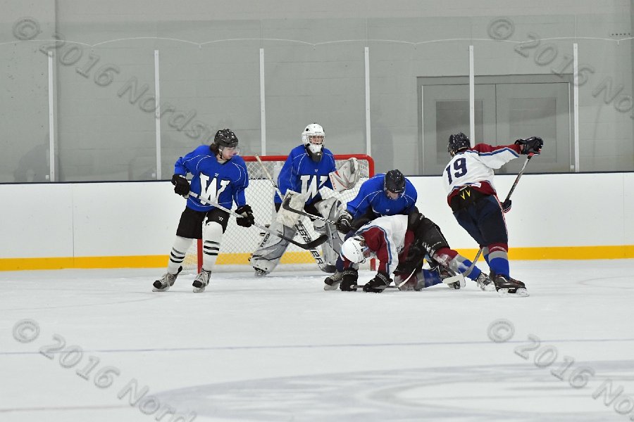 Wheaton College Men\'s Ice Hockey vs Middlesex Community College. - Photo By: KEITH NORDSTROM